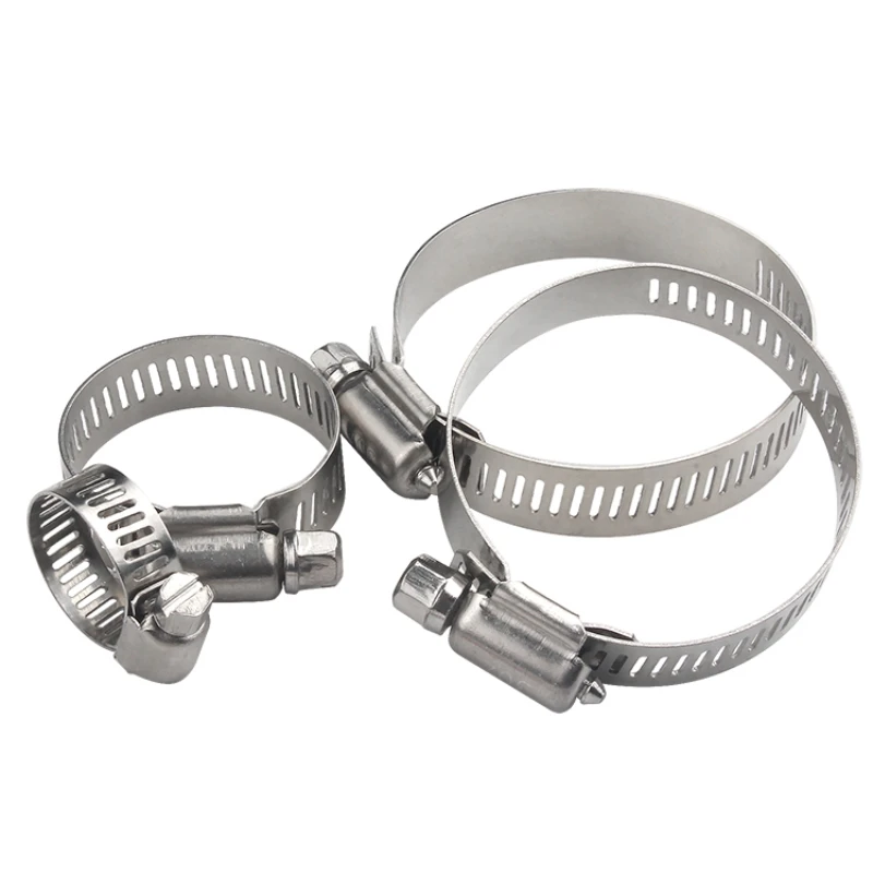 

1/2pcs 304 Stainless Steel High Quality Screw Worm Drive Hose Clamp Pipes Clip