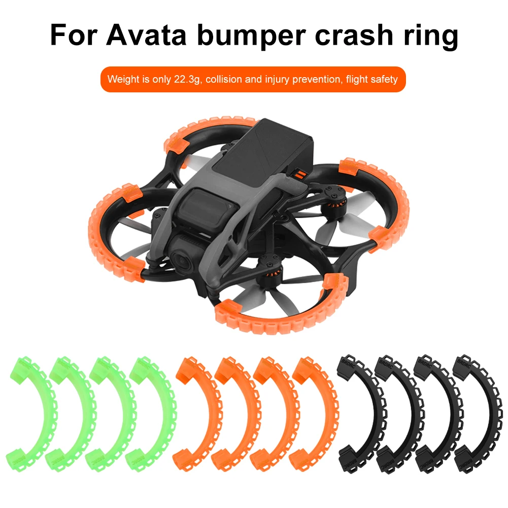 

4 шт. защита пропеллера для DJI Avata защитное кольцо против столкновений безопасная защита Легкий Буфер Резиновые аксессуары для дрона