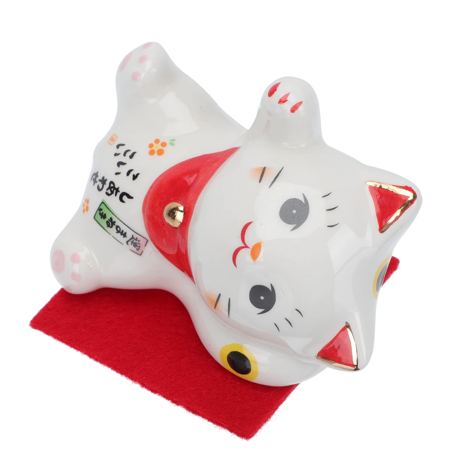 

Cat Lucky Fortune Statuefigurine Decor Maneki Neko Car Japanese Good Decoration Waving Porcelain Mini Animal Ornament Beckoning