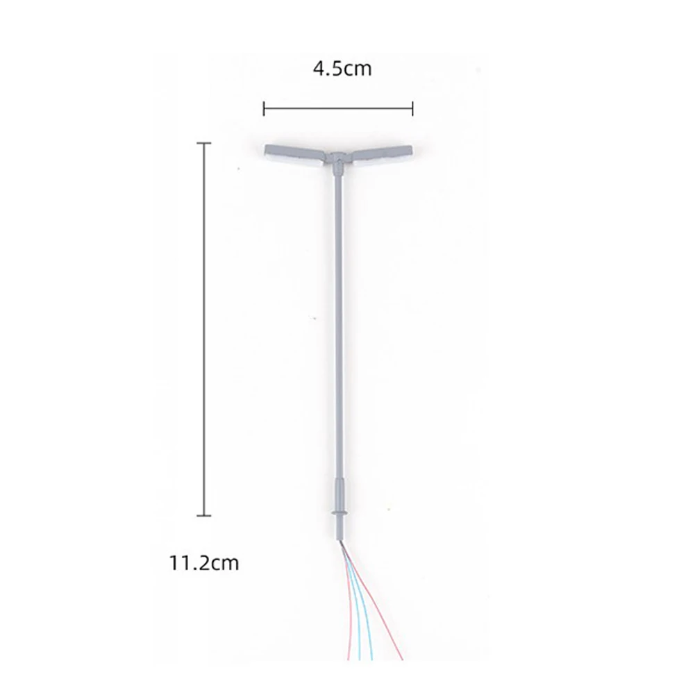 

MOdel LED Street Light Model Lamp Two-heads Lamp 100% Brand New 5Pcs ABS + Metal HO Scale MOdel LED Street Light