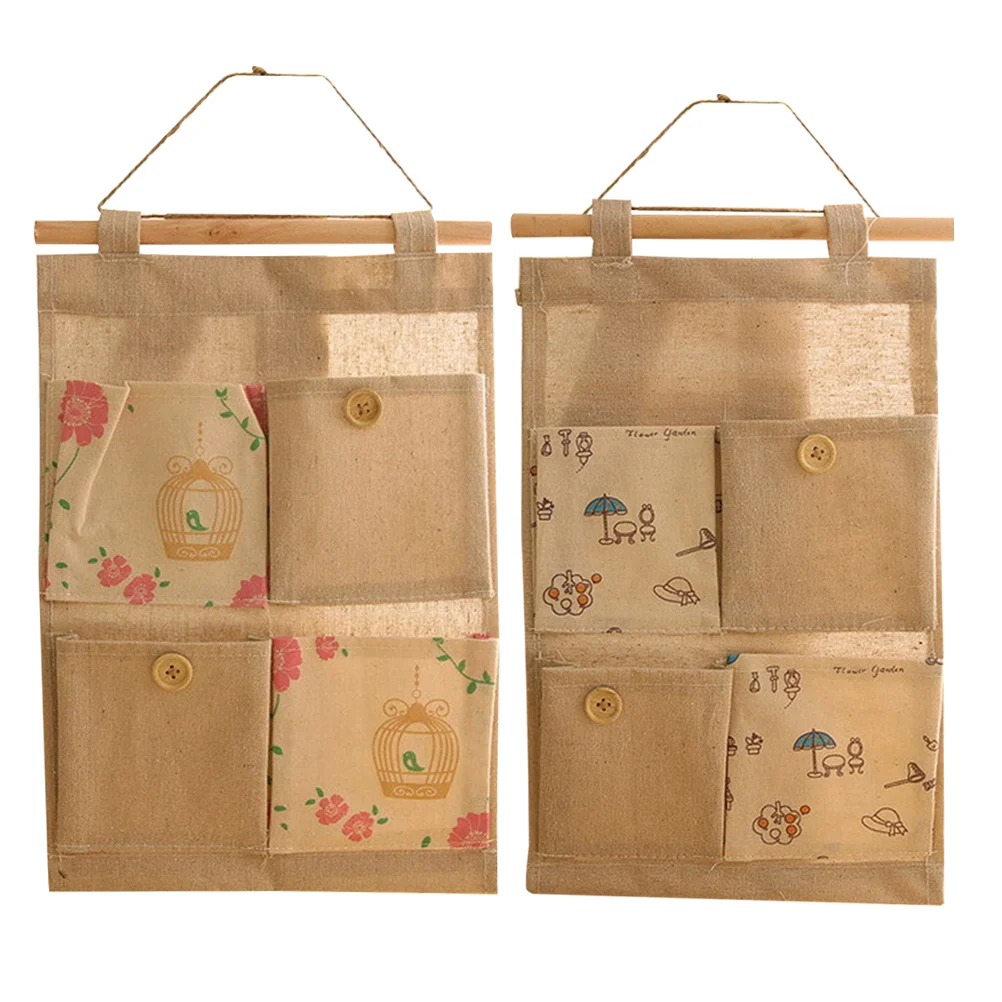 

2pcs Door Back Hnaging Washable Multifunctional Reusable Door Back Pocket for Home Living Room Bathroom