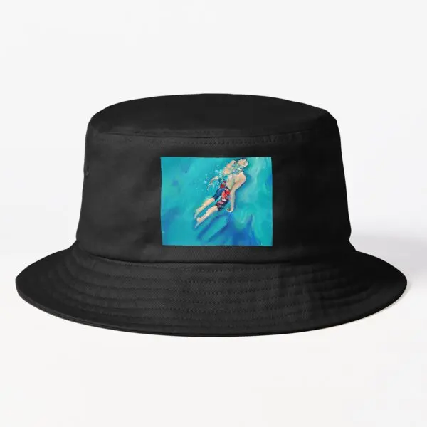

Emerging Swimmer Bucket Hat Bucket Hat Fishermen Sun Fish Hip Hop Casual Black Outdoor Caps Fashion Solid Color Women Boys Mens