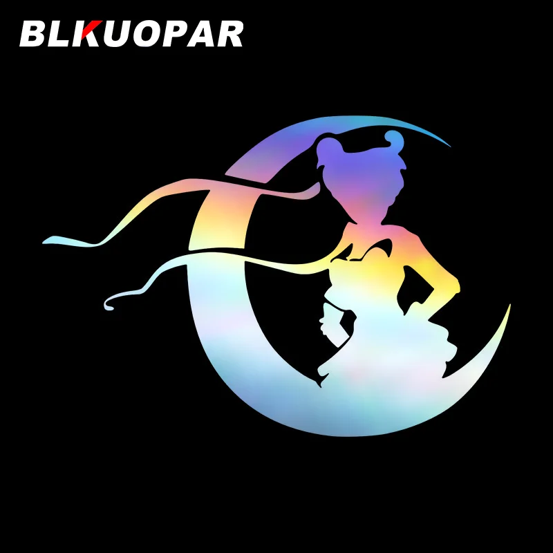 

BLKUOPAR аниме девушка автомобильные наклейки водостойкие аниме виниловая графика лазерные наклейки устойчивые к царапинам голографические автомобильные протекторы