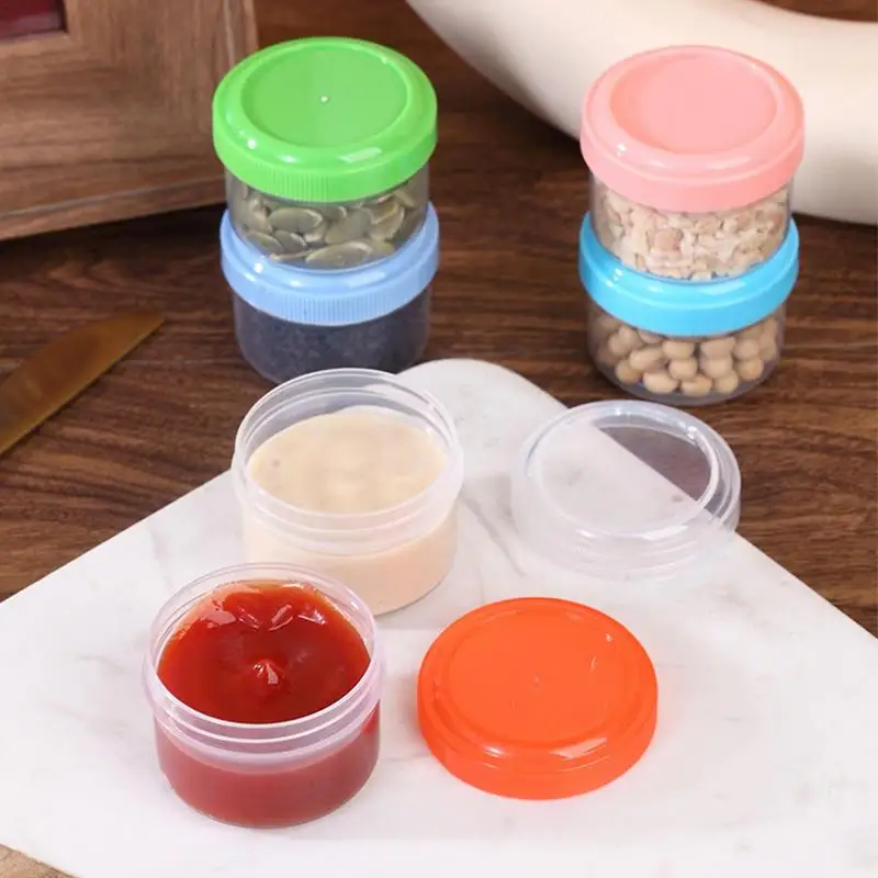 

Condiment Containers With Lids Small Food Storage Container Stackable Salad Dressing Container Leakproof Sauce Lunch Box
