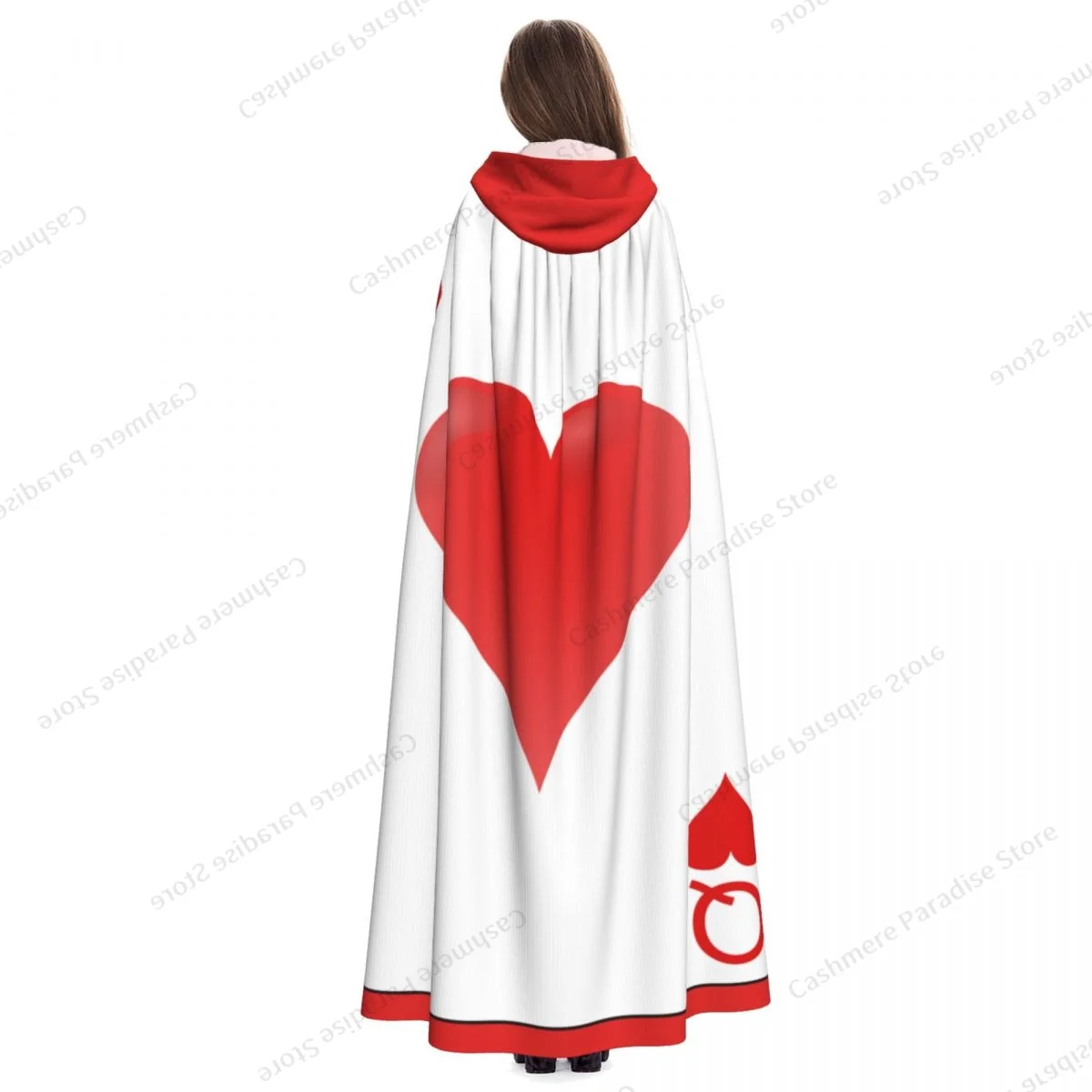 Плащ с капюшоном Queen Of Hearts полиэстер унисекс накидка ведьмы аксессуар для костюма