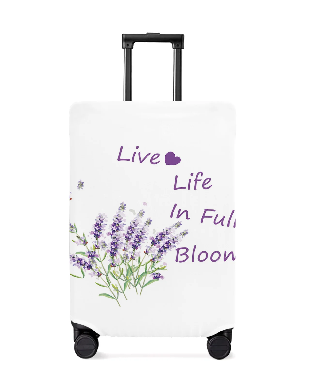 

Lavender Love The Life You Live Travel Luggage Cover Elastic Baggage Cover Suitcase Case Dust Cover Travel Accessories