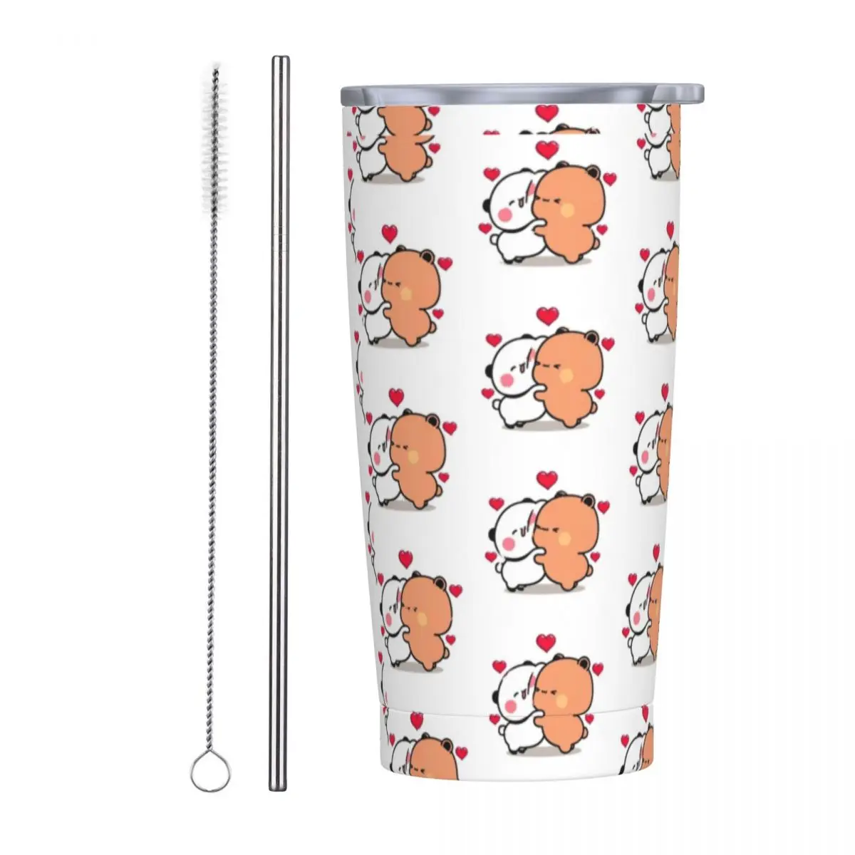 Bubu Dudu Panda Bears Стакан из нержавеющей стали Отечение лица Любов Кофейная кружка с