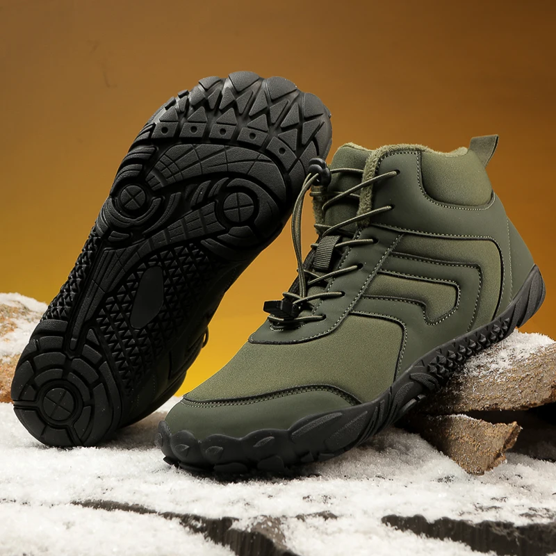 Мужские ботинки для снега босоножки повседневные теплые Нескользящие уличные