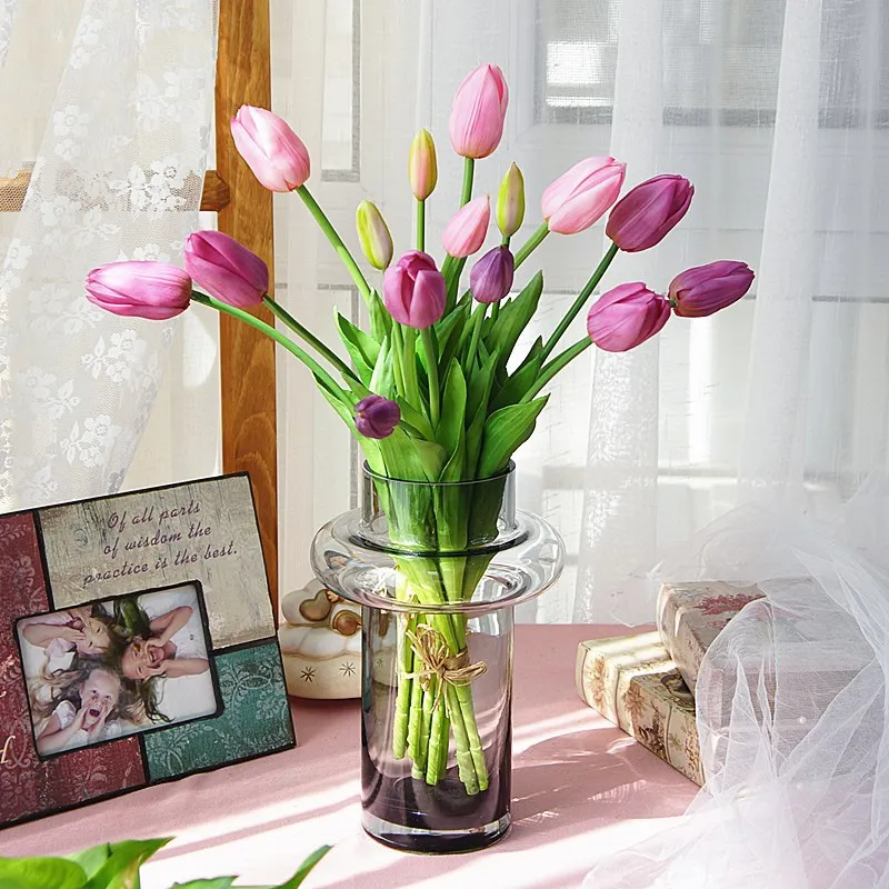 

Искусственный тюльпан 5 шт./букет, искусственный цветок на ощупь, искусственный цветок для свадебного украшения, цветы, украшение для дома
