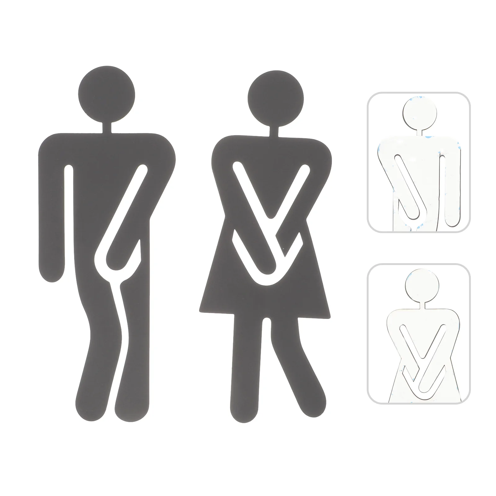

Sign Bathroom Toilet Restroom Door Signs Washroom Signage Identification Guiding Black Set Accessories Men Wc Plaque Lavatory