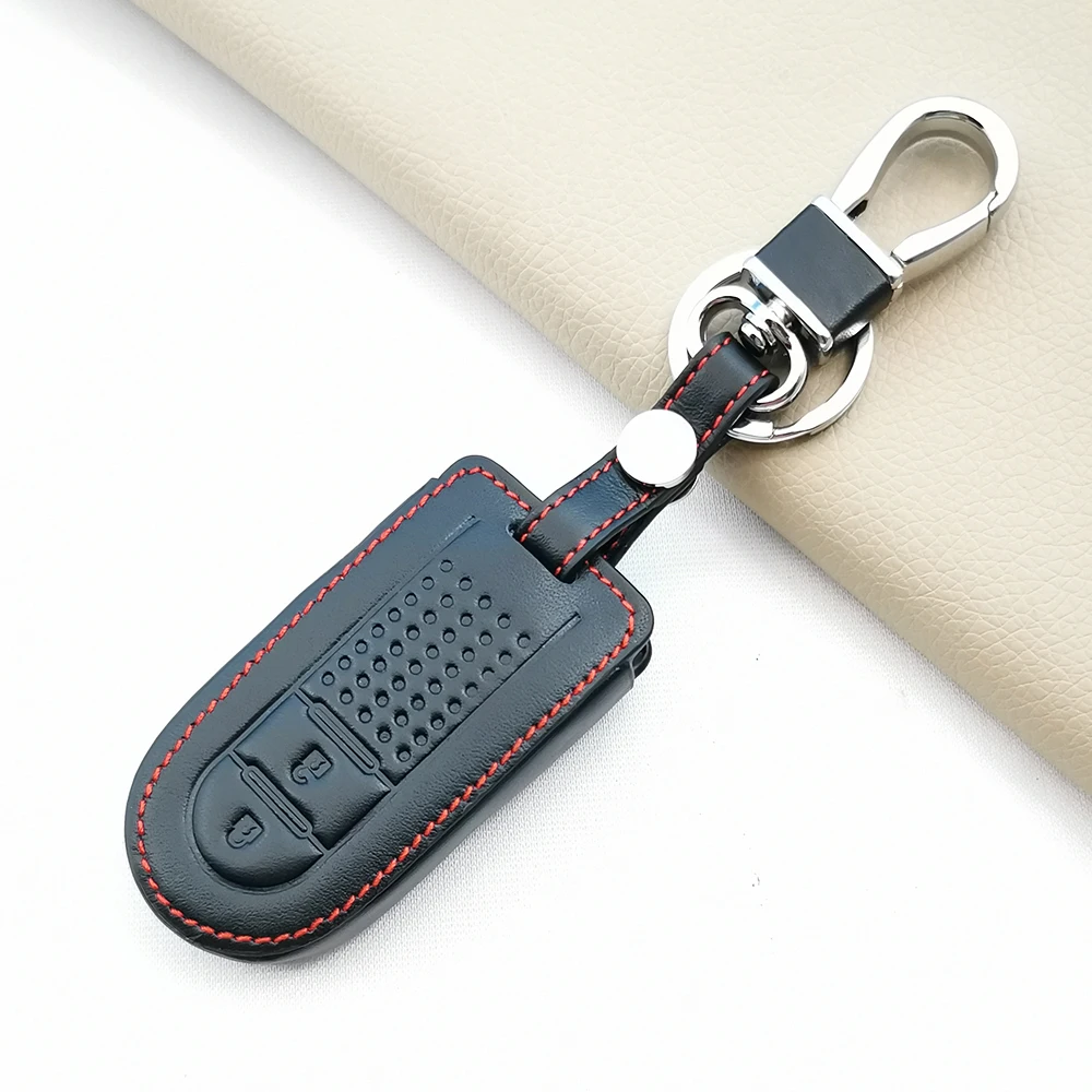 

for Toyota Rush Daihatsu Tanto LA600S LA800S LA610S Perodua Smart Case 2/4 Buttons Keychain Soft Texture Leather Car Key Cover