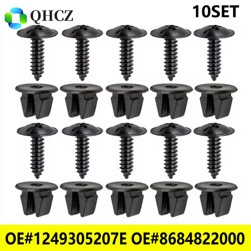 

10 комплектов подкрылок, крышка бампера, рокер, формовочный винт, нейлоновая гайка, комплект для Hyundai Kia OE # 8684822000 1249305207E