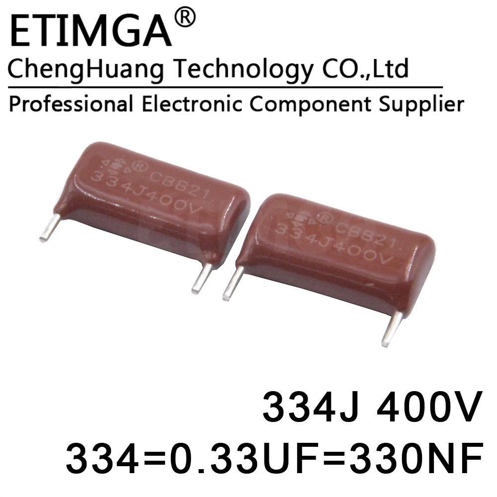 10 шт./лот конденсатор CBB 334J400V 0 33 мкФ 330NF 685J P15 полипропиленовый пленочный CBB21 CBB22