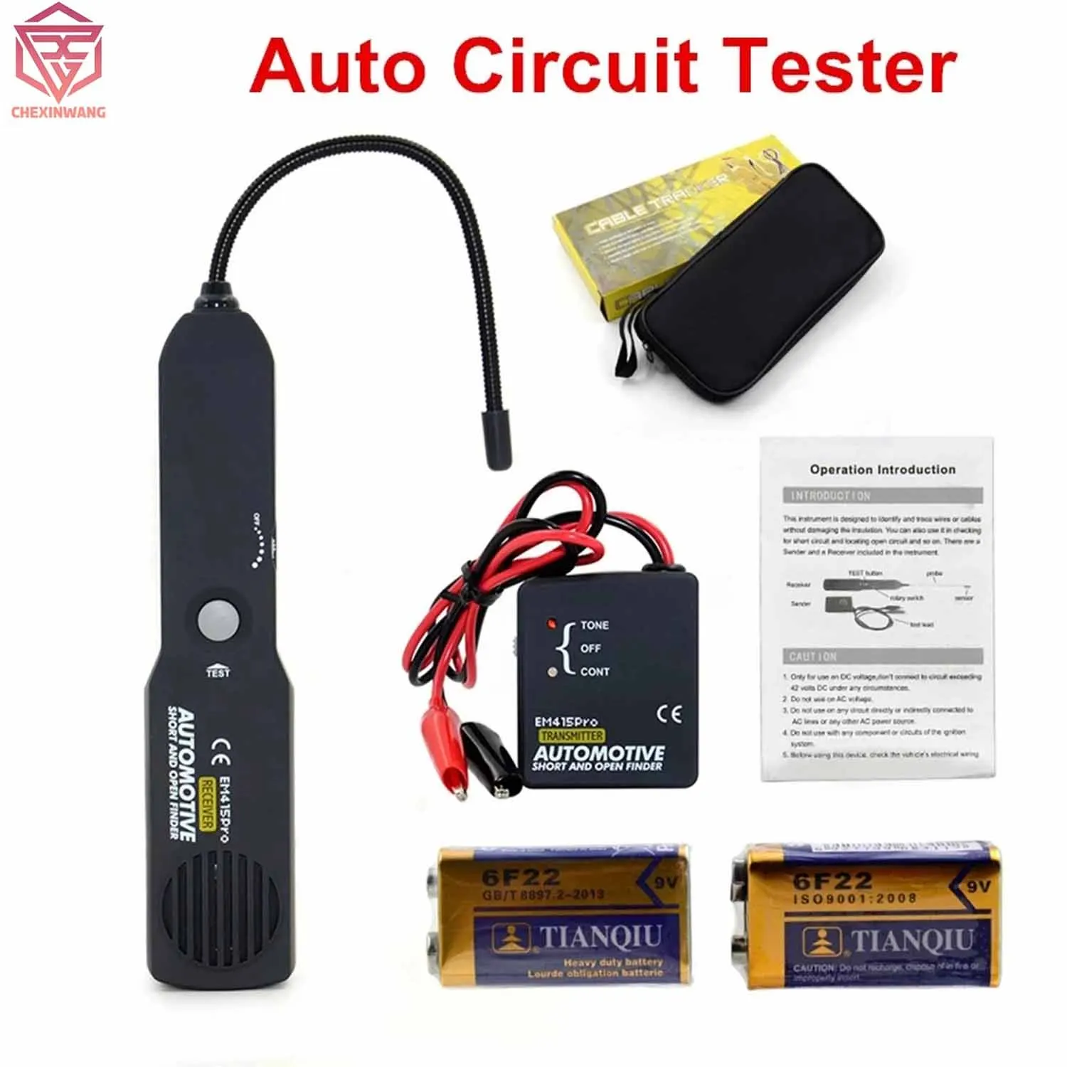 

EM415PRO Универсальный Автомобильный кабельный трекер обнаружитель коротких и открытых замыканий тестер детектор ремонта автомобиля трассировщик 6-42 В постоянного тока