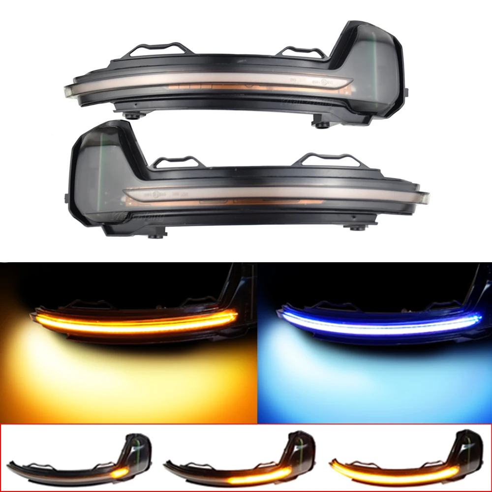 LED Dynamic Turn Signal Lamp Sequential Side Mirror Indicator Light For VW Volkswagen Tiguan MK2 Touareg MK3 2017 2018 2019 2020