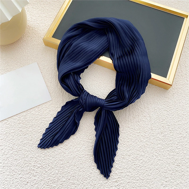 

Solid Color Small Square Scarves Towel Women's Simple Versatile Business Neckerchief Female Headscarves Bandana Shawl