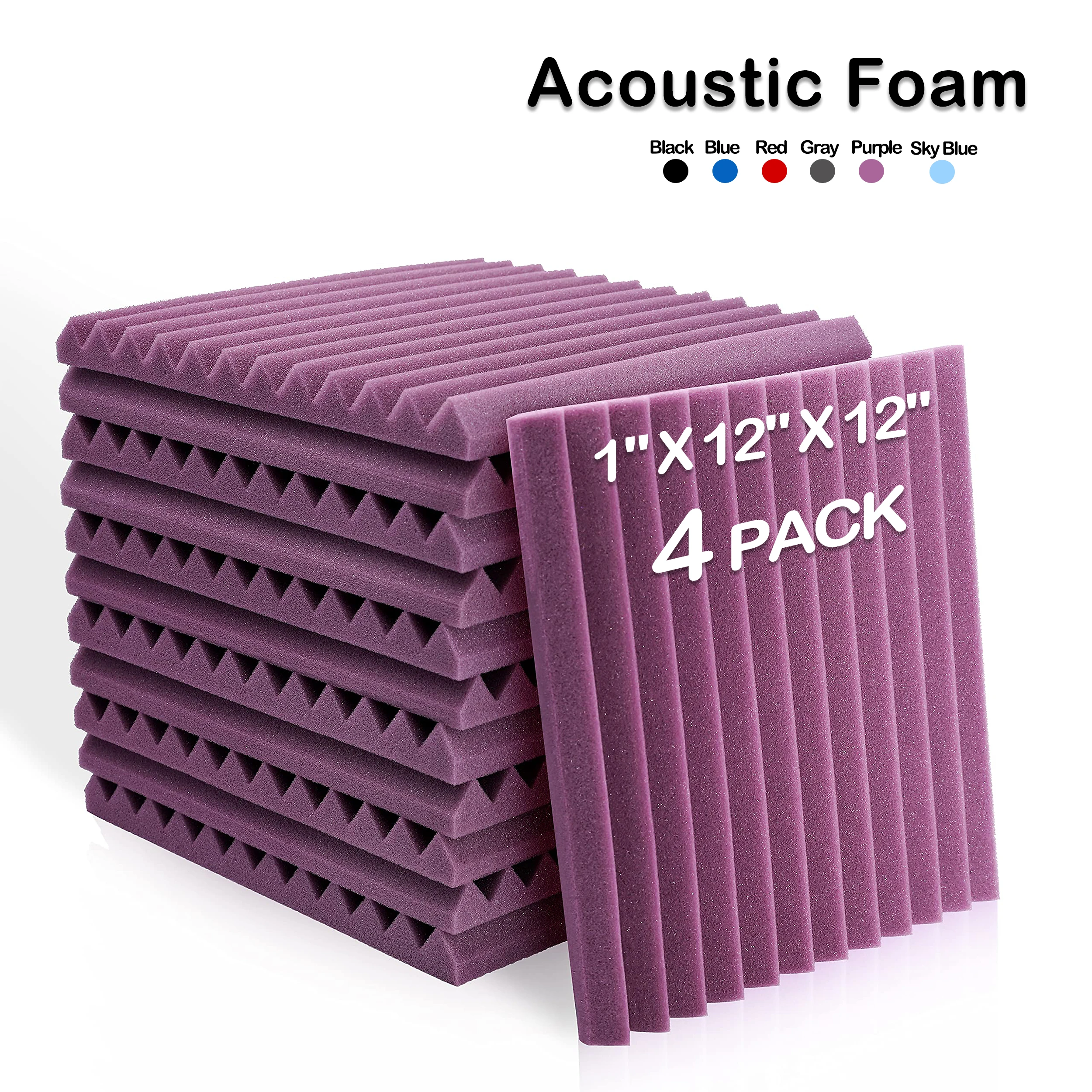 4 шт. 12 &quotX12" X1 &quotAcoust пенопластовая панель студия Звукоизоляционная губчатая