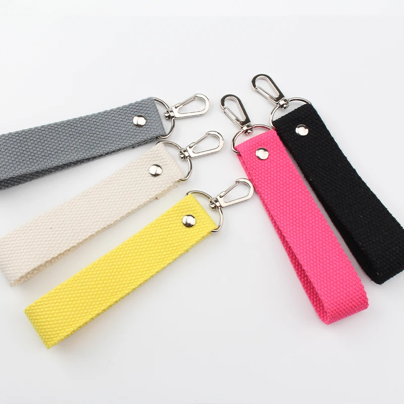 Холщовый ремешок для ключей брелок автомобиля держатель на запястье женщин и