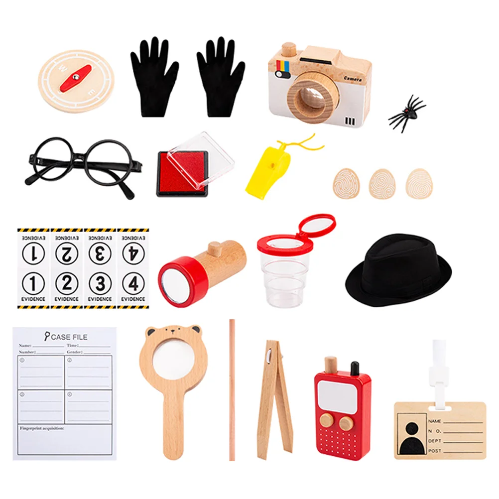 

1 Set of Kids Detective Hat Toddler Detective Cosplay Kit Detective Tool Kids Cosplay Detective Kit