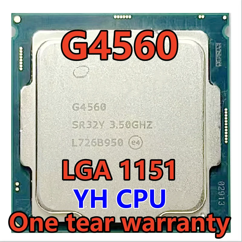 

G4560 SR32Y 3.5 GHz Dual-Core Quad-Thread 54W CPU Processor LGA 1151