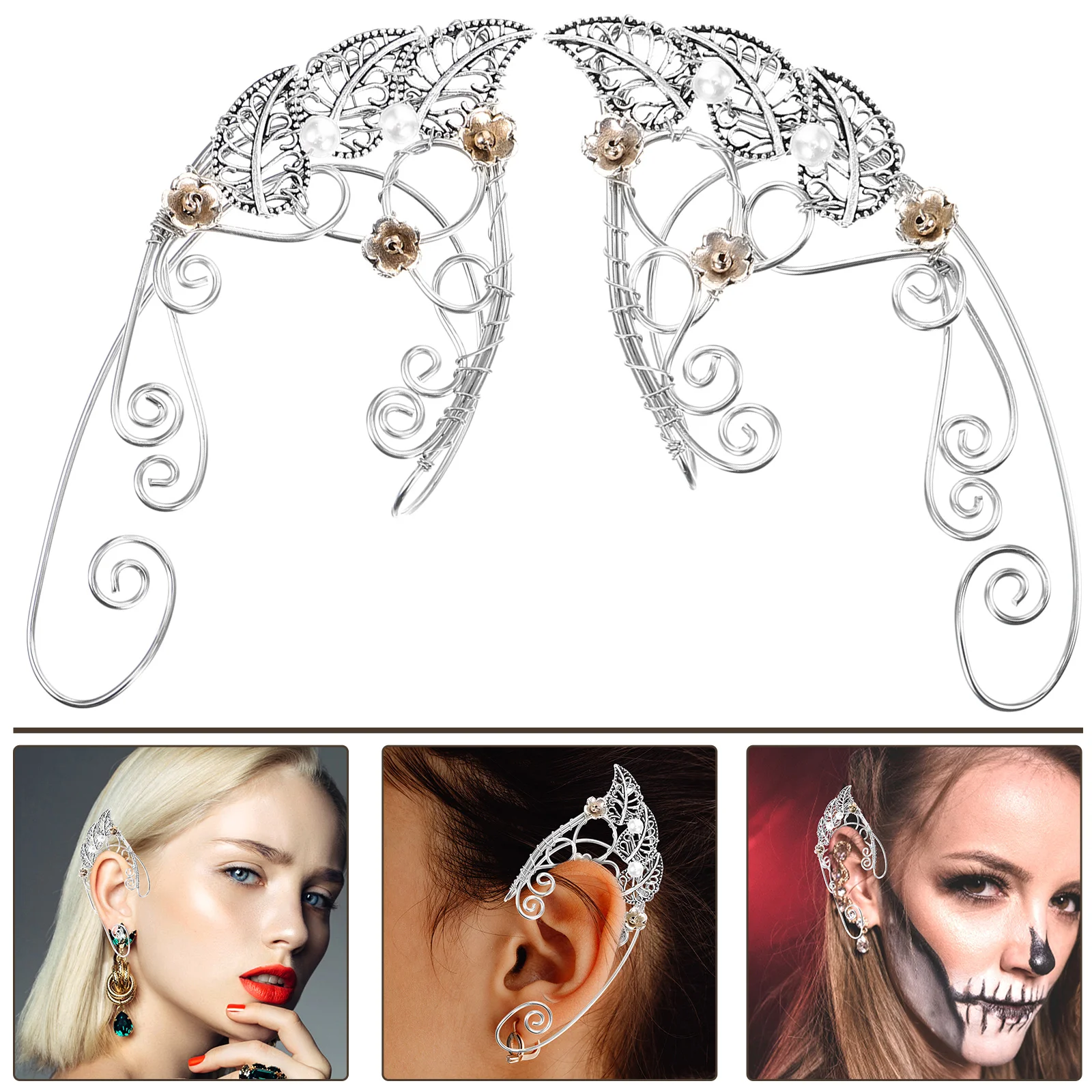 

1 Pair Elf Ear Cuffs Fairy Earrings Teen Girls Earrings Statement Ear Cuffs Women Earring Jewelry