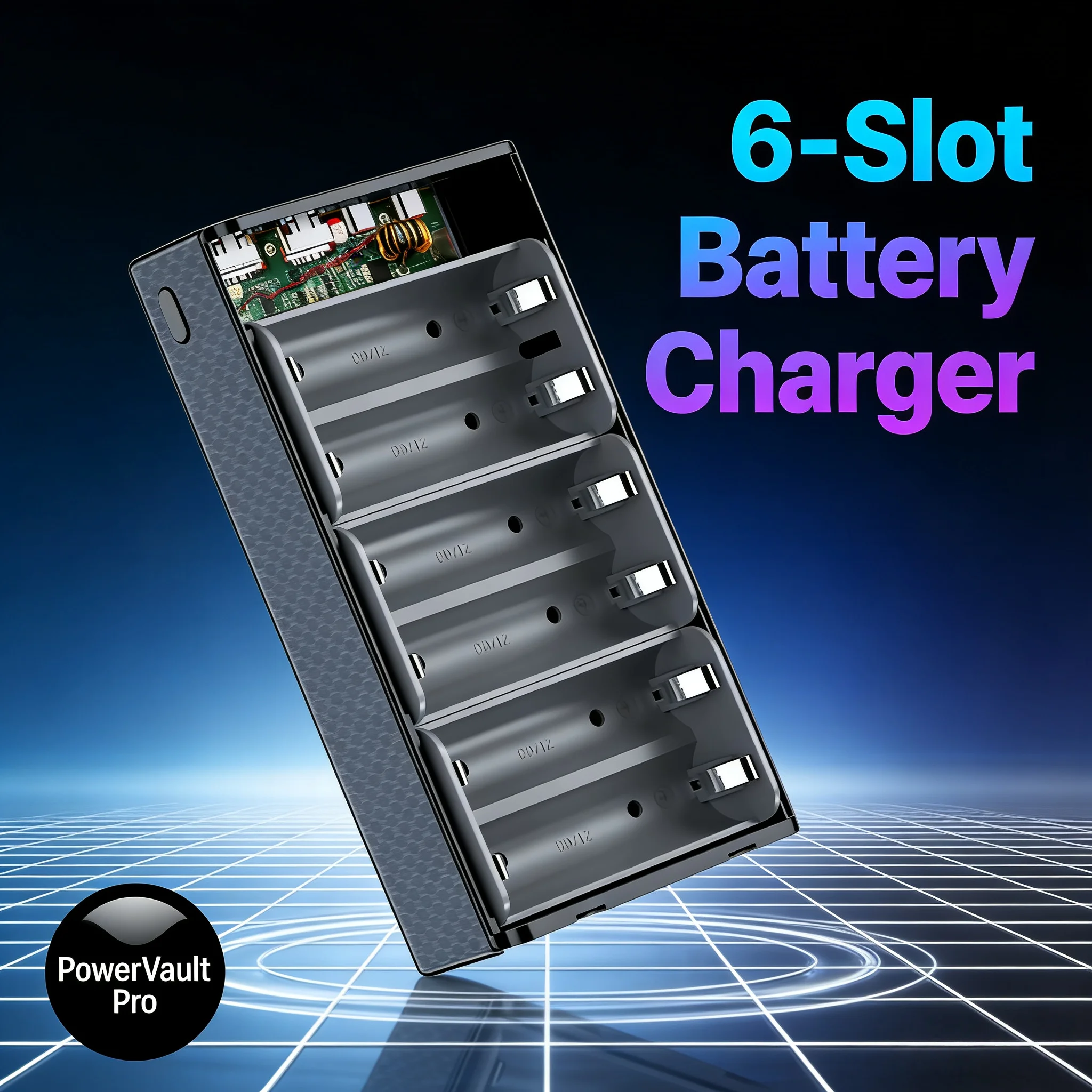Фото Корпус Power Bank PD100W с зимним улучшением, корпус «сделай сам» с батареей 6 × 2100, PPS/PD3.0/QC3.0 для ноутбука, телефона №1