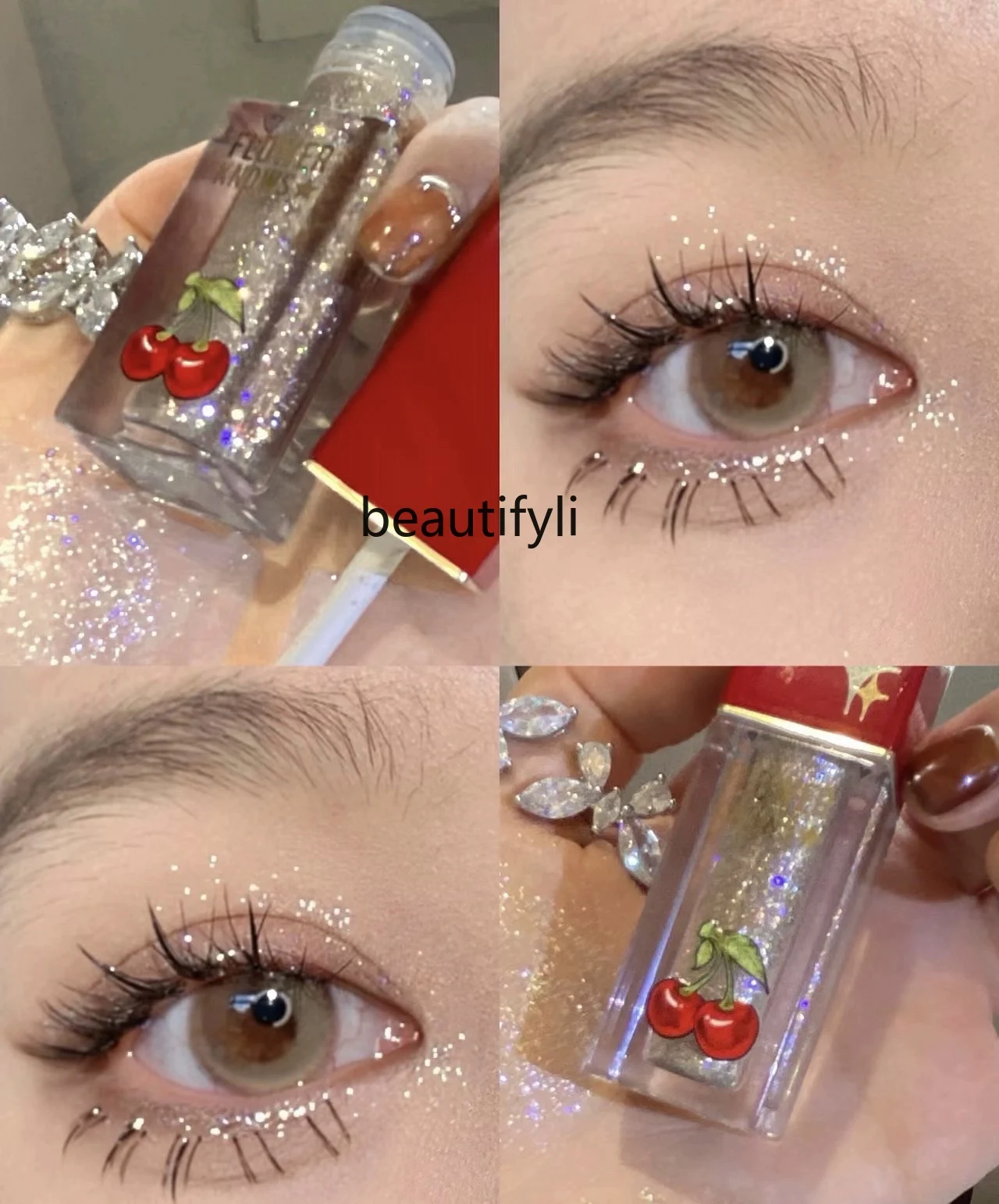 Жидкие тени для век с цветочным знаком вишня блестящие новые звезды тонкие