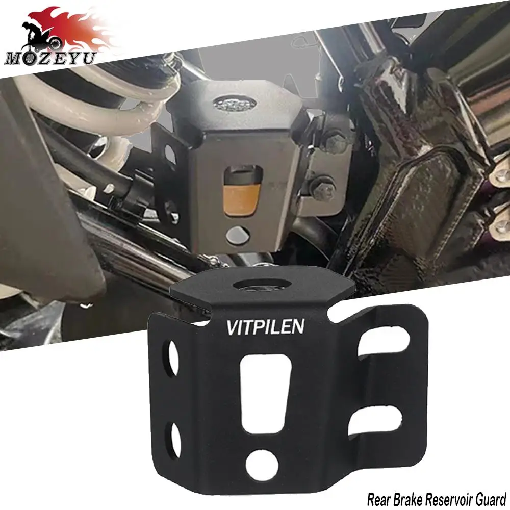 

Motorcycle Rear Brake Fluid Reservoir Protector Guard For Husqvarna Svartpilen Vitpilen 401 250 125 2018 2019 2020 2021 2022