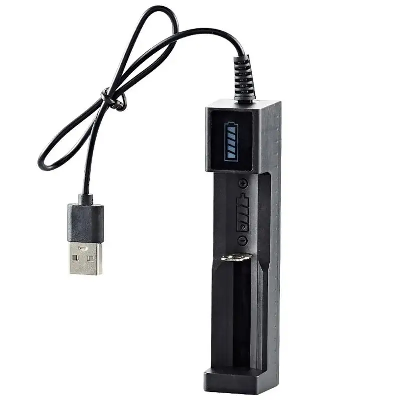 

18650 Battery Charger Single-Slot Intelligent Lithium Battery USB Charger Intelligent Battery Charger For Li-ion Batteries 10440