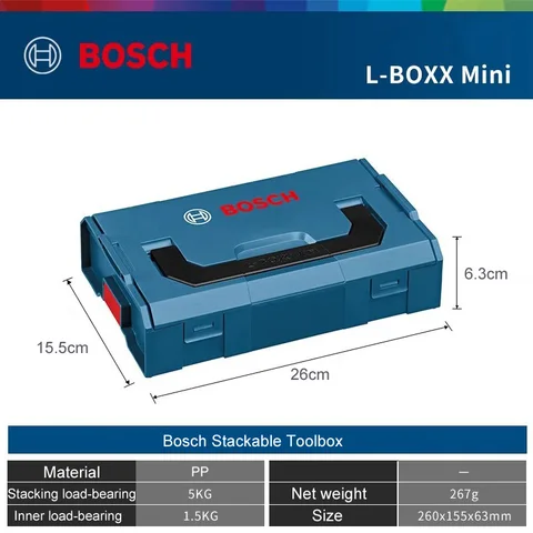 Мини Штабелируемый ящик для инструментов Bosh L-Boxx, компактный ручной инструмент, Электронная отвертка