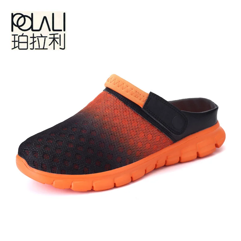 

Men Summer Shoes Sandals New Breathable Beach Flip Flops Slip On Mens Slippers Mesh Lighted Unisex Shoes Big Size 36-46 patos