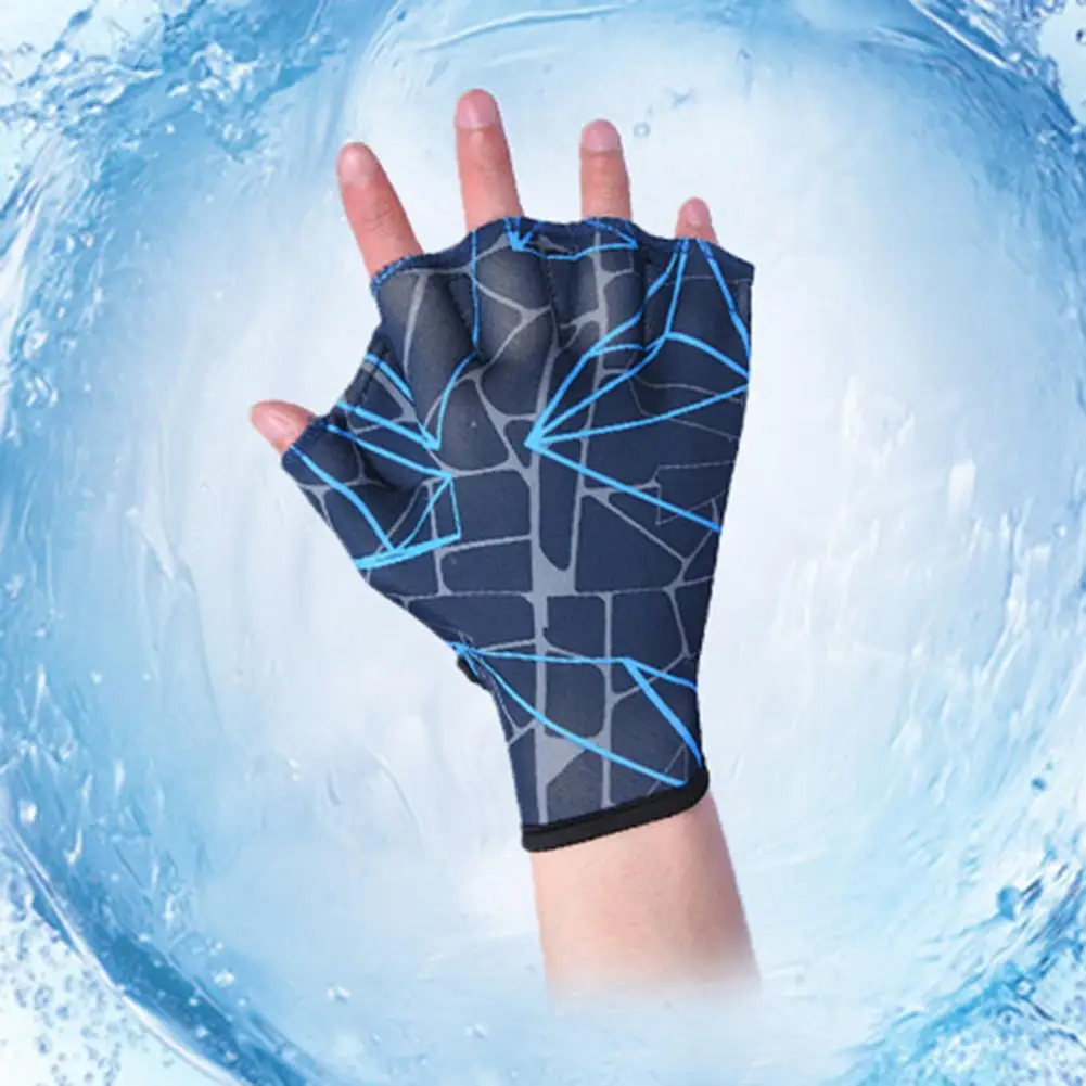 

Легкие тренировочные перчатки для плавания, Портативные водонепроницаемые полезные перчатки для плавания с пальцами, ласты для рук, перчатки для дайвинга