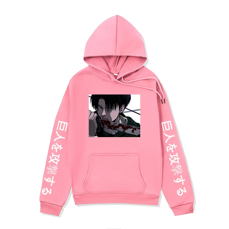 

2022 Attack on Titan Hoodie Anime Oversized Sweatshirts Printed Streetwear Fleece Hoodies Loose Men's Clothes Women Clothing