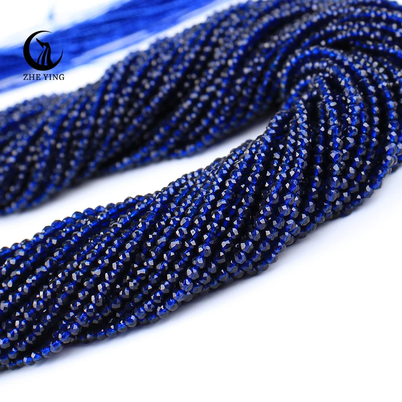 

2023 2mm 3mm Montana Ink Dark Blue Hydro Round Micro Faceted Crystal Spacer Loose Beads for DIY Jewelry Making