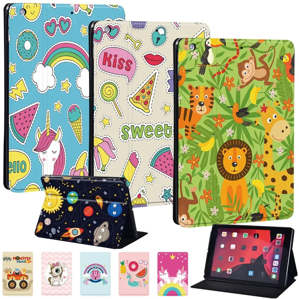 

Case for IPad 10.2 inch 9th Generation 2021 Fold Stand Cover for Apple ipad 9 10.2 Cute Cartoon Pattern Protective Case