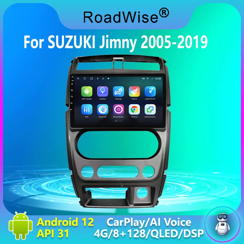 

Roadwise 8+256 Android 12 Car Radio Multimedia Carplay For Suzuki Jimny 3 2005 - 2019 4G Wifi GPS DVD 2 DIN DSP Autoradio Stereo