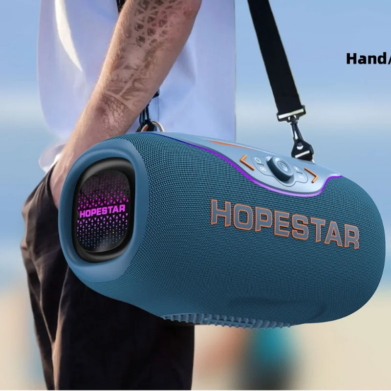 Фото Портативная колонка Hopestar A6club High Power 200W с защитой от воды IPX5, перезаряжаемая, для дома и улицы №4