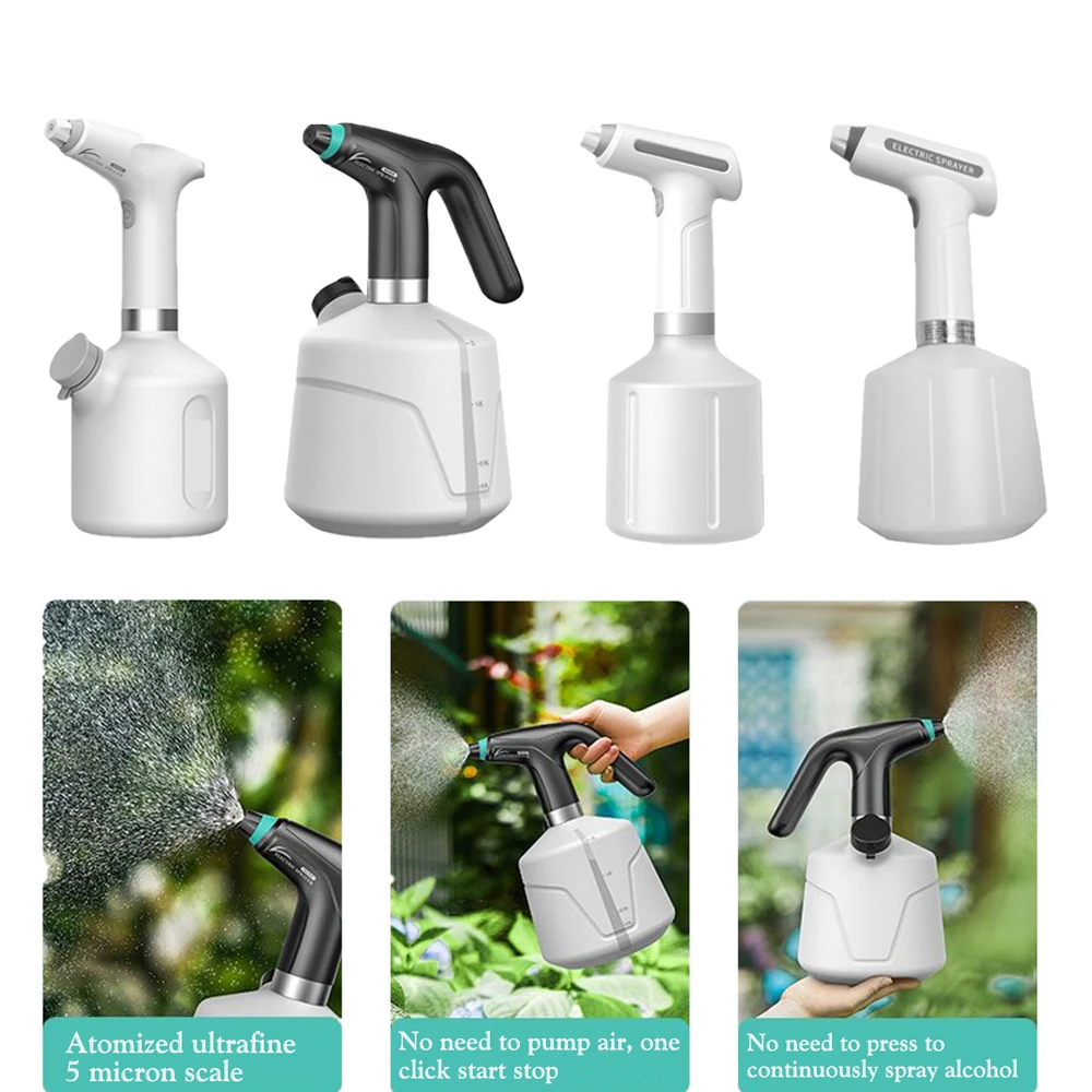 

0.9/1/1.5/2L Electric Plant Spray Bottle USB Electric Sanitizing Sprayer Automatic Watering Fogger Hand Watering Gardening Tools