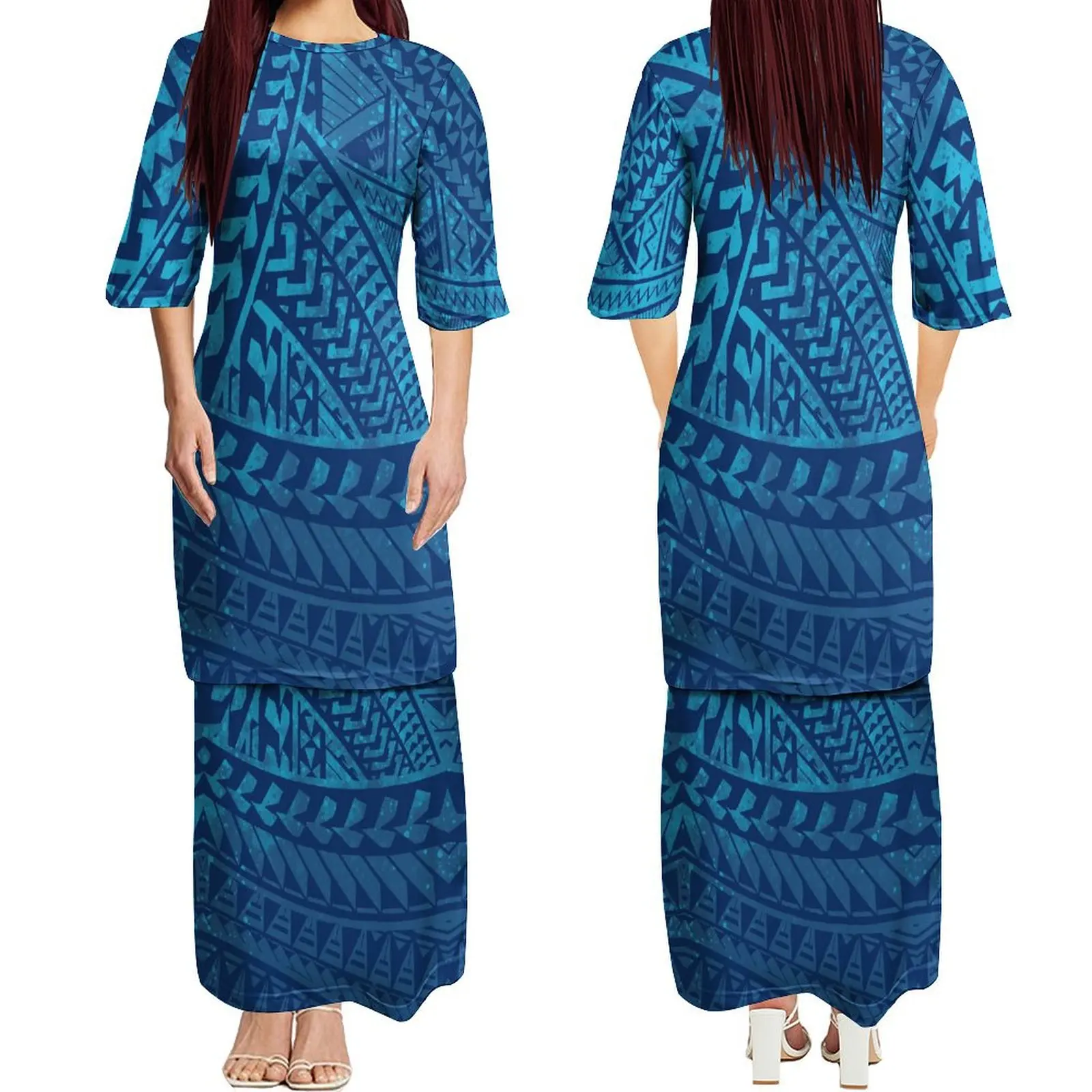 Полинезийское платье женское Самоа Плетаси модное искусство винтажный топ с