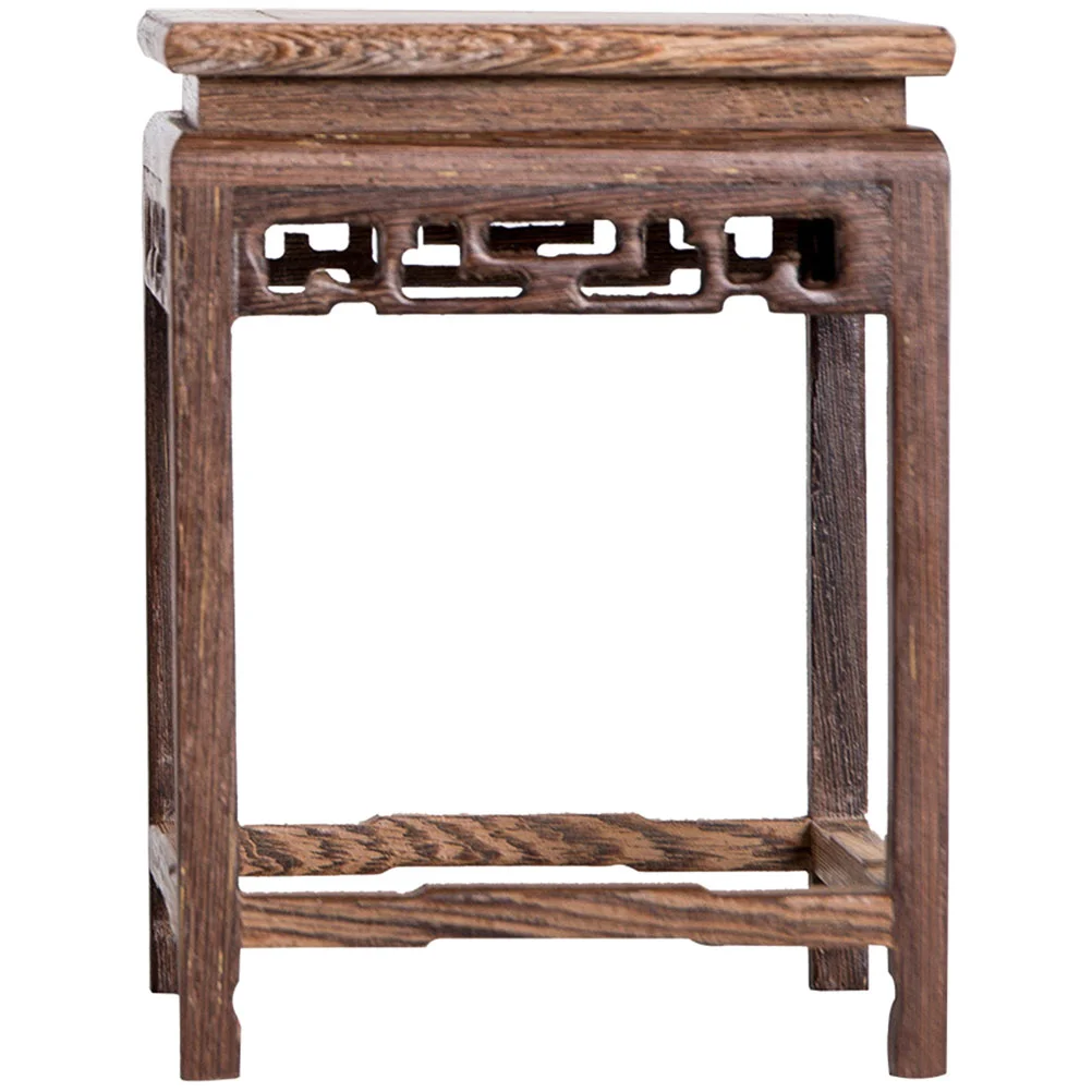 

Stand Holder Pot Display Flower Wood Vase Rack Chicken Shelf Planter Wooden Indoor Crafts Base Drumstick Bowl Desktop Vintage