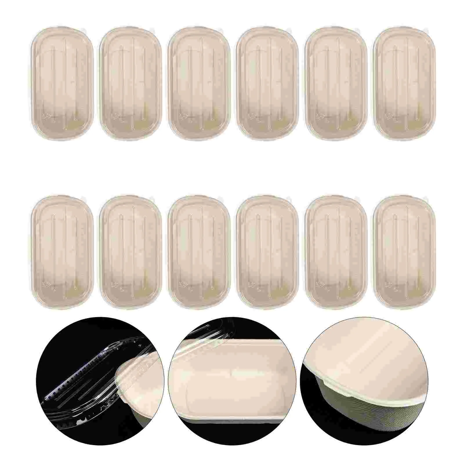 

50Pcs Microwave Safe Salad Box Disposable Food Takeaway Containers