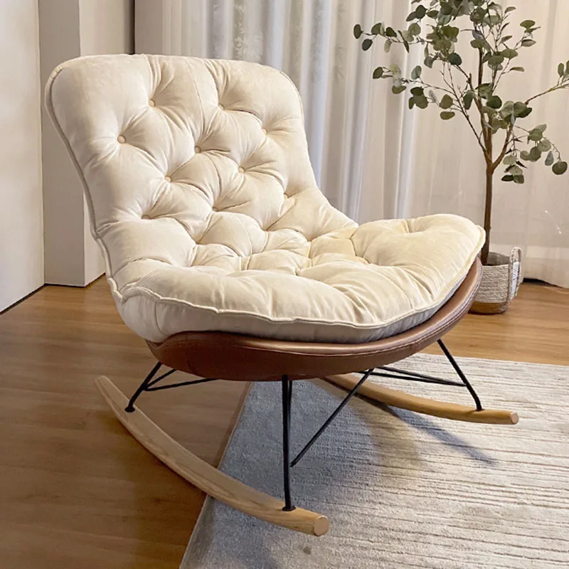 

Rocking Recliner Chair Single Relax Leisure Fluffy Hairdressing Living Room Chair Event Reading Fashion Cadeira Modern Furniture