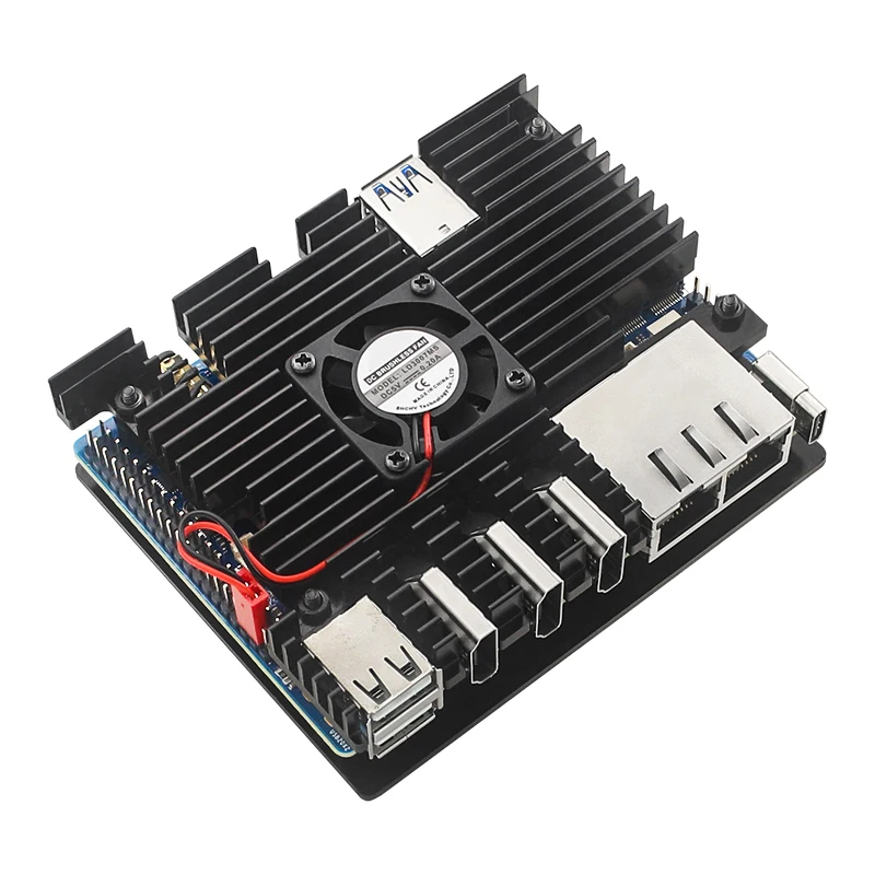 Корпус для Пассивного Охлаждения DIXSG Orange Pi 5 Plus алюминиевый корпус с вентилятором