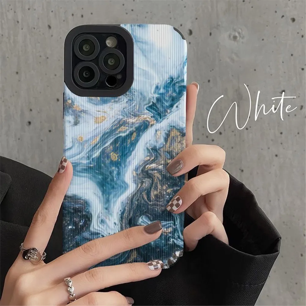 

Lovebay Marble Stripe Phone Case For iPhone 14 11 12 13 Pro 14 7 8 6 Plus X XS Max XR Shockproof Soft Silicone Back Bumper Cover