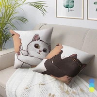 cat creative decorative cushions pillow covers decorative sofa cushions cat paw cushion case 4545cm embroidered cushion covers