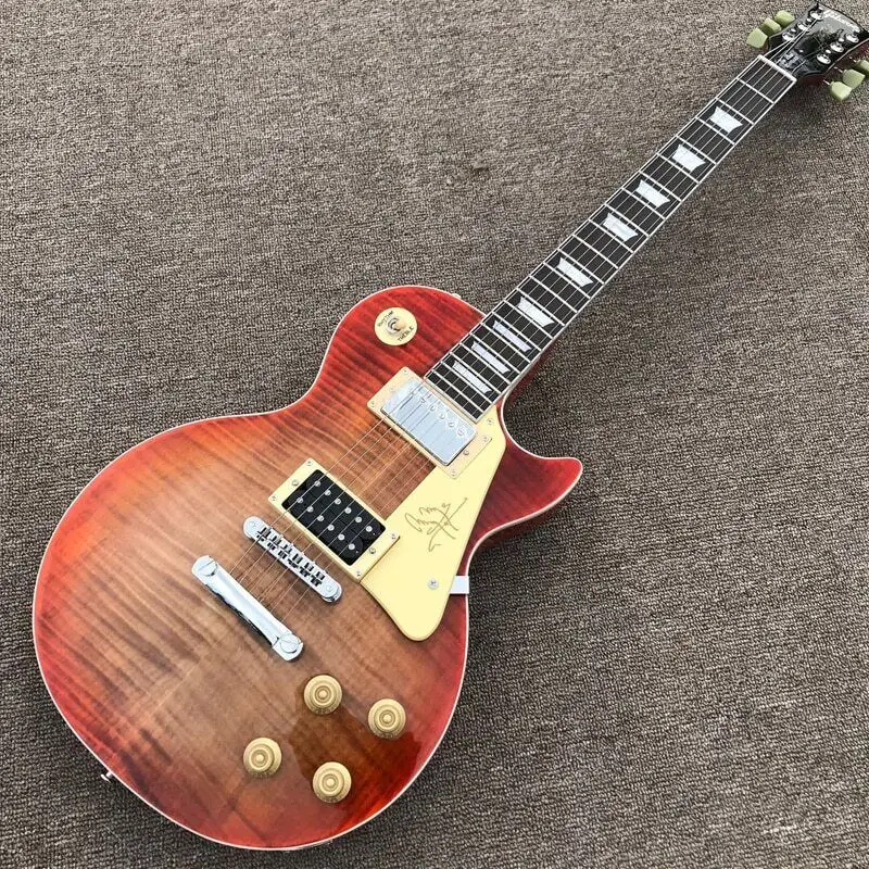 

Silk Electric Guitar Rosewood Fingerboard Tiger Maple Top High Quality