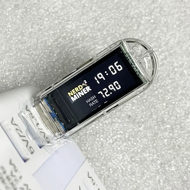 Nerdminer V2 T-Dongle S3 Хешрейт 74 кГц/с USB BTC Crypto Solo Лотерейный майнер с дисплеем Bitcoin Miner Nerd