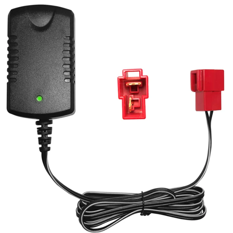 6V Kids Ride On Car Battery Charger, 7V800 Charger  Electric Baby Carriage Ride Toy Battery Supply Power Adapter Red Square Plug