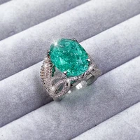 luxury design oval cyan zircon rings for women bride wedding ball valentines day jewelry gifts size 6 7 8 9 10