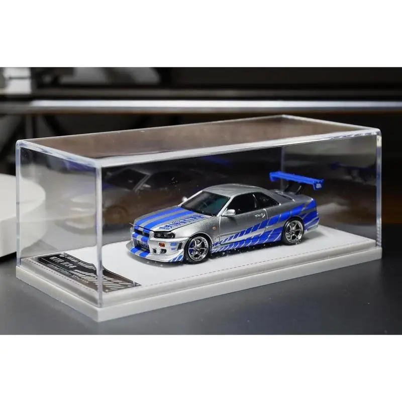 Фото Коллекционная модель автомобиля Focal Horizon 1/64 Nissan Skyline GT-R R34 из серии «Форсаж», литая под давлением, из сплава, имитация, игрушка-подарок для мальчиков №2